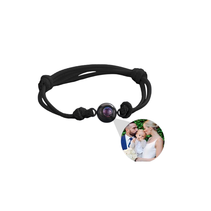 Adjustable Round Bracelet With Custom Photo Multiple Colors