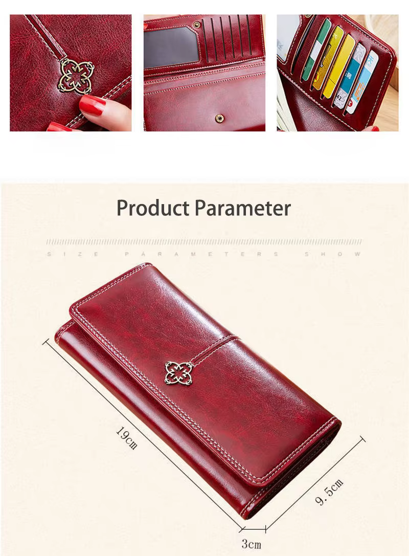 Luxury Women's Leather Wallet With Card Holder and Cash Compartment
