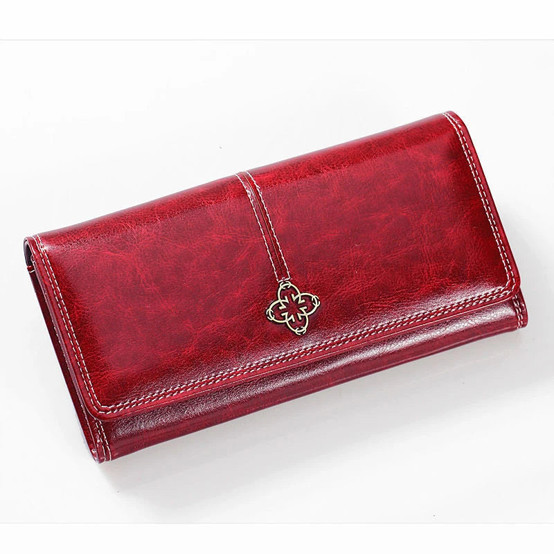 Luxury Women's Leather Wallet With Card Holder and Cash Compartment