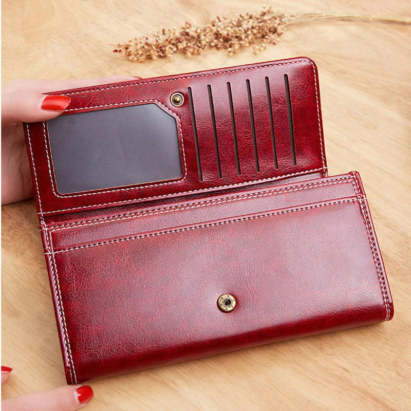 Luxury Women's Leather Wallet With Card Holder and Cash Compartment
