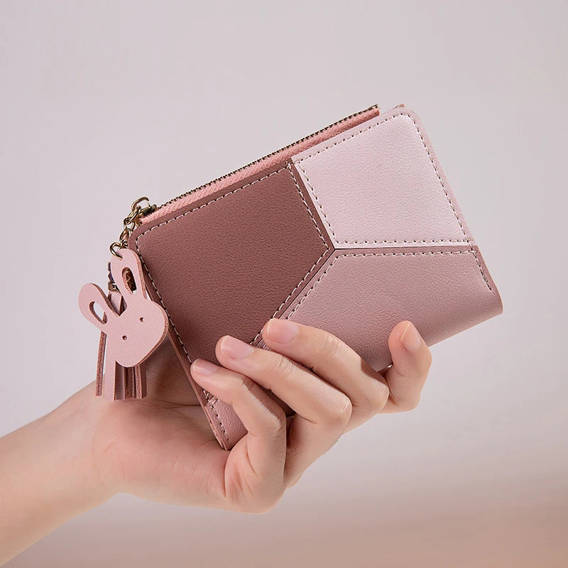 Wallet PU Leather Women Purses Card Holder Foldable Portable Coin