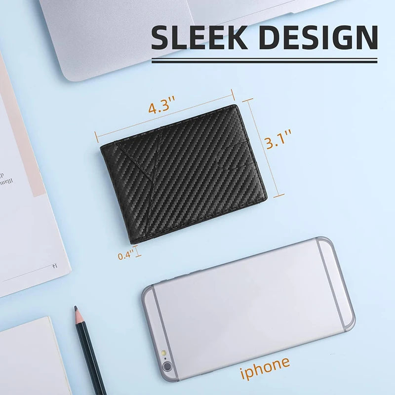 Men's Ultra Thin Leather Wallet With 11 Card Slots and RFID Blocking