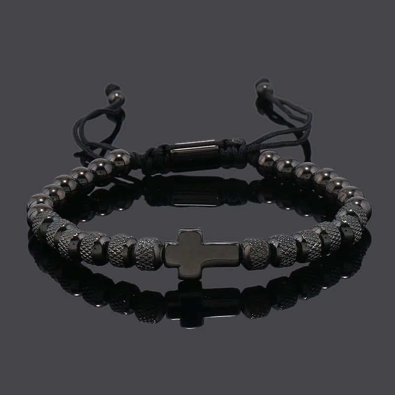 Adjustable Men's Luxury Modern Cross Bracelet