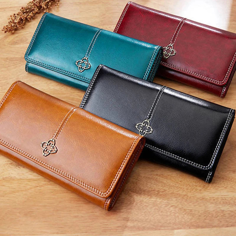 Luxury Women's Leather Wallet With Card Holder and Cash Compartment