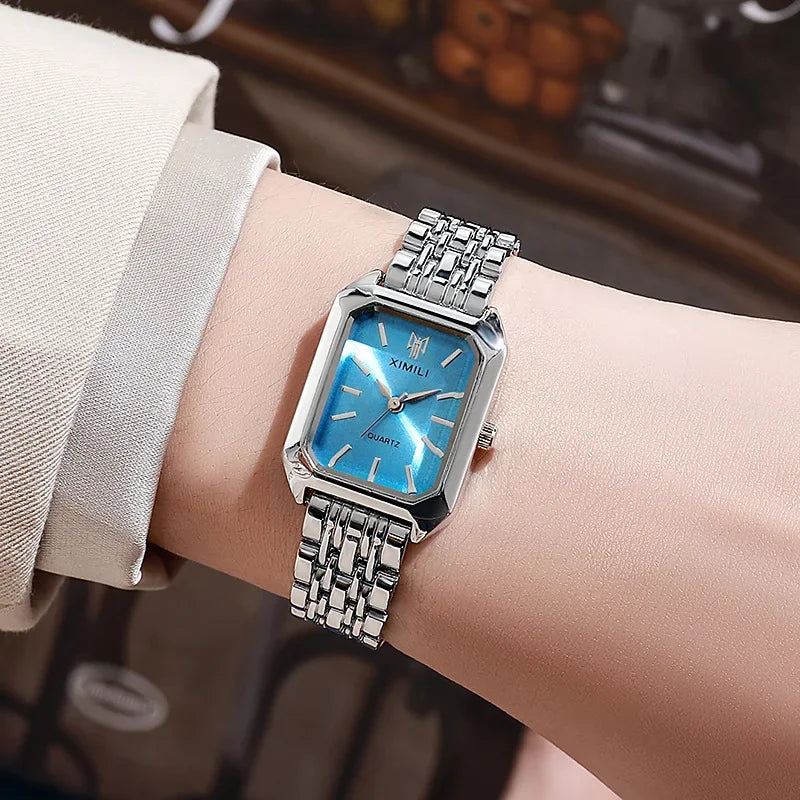 Brand Strap Watch Women Luxury Quartz Fashion Square