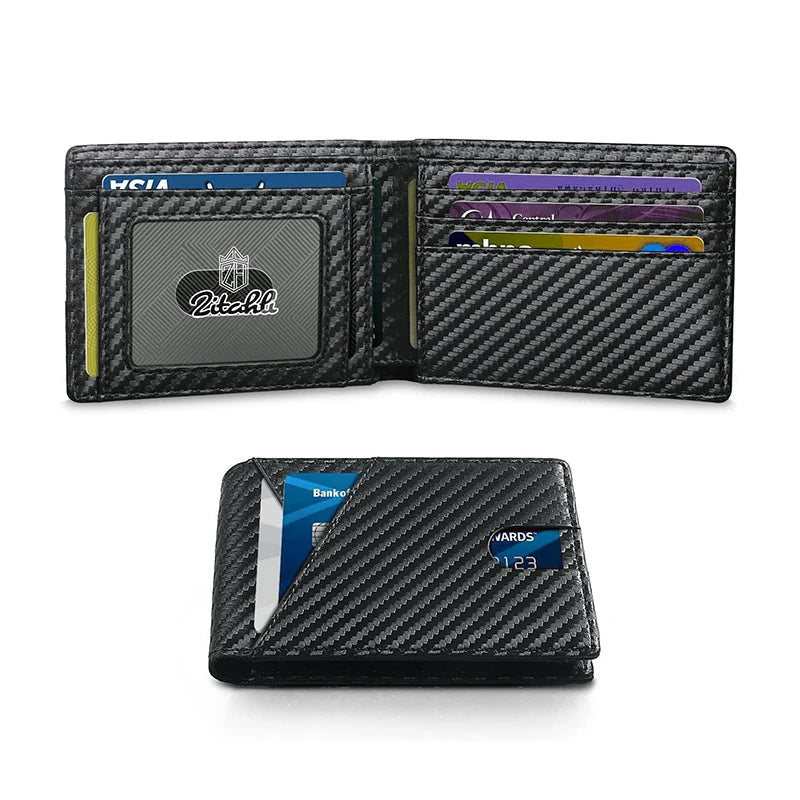 Men's Ultra Thin Leather Wallet With 11 Card Slots and RFID Blocking
