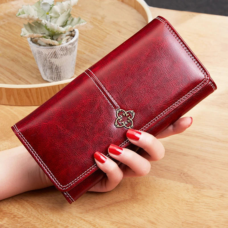 Luxury Women's Leather Wallet With Card Holder and Cash Compartment