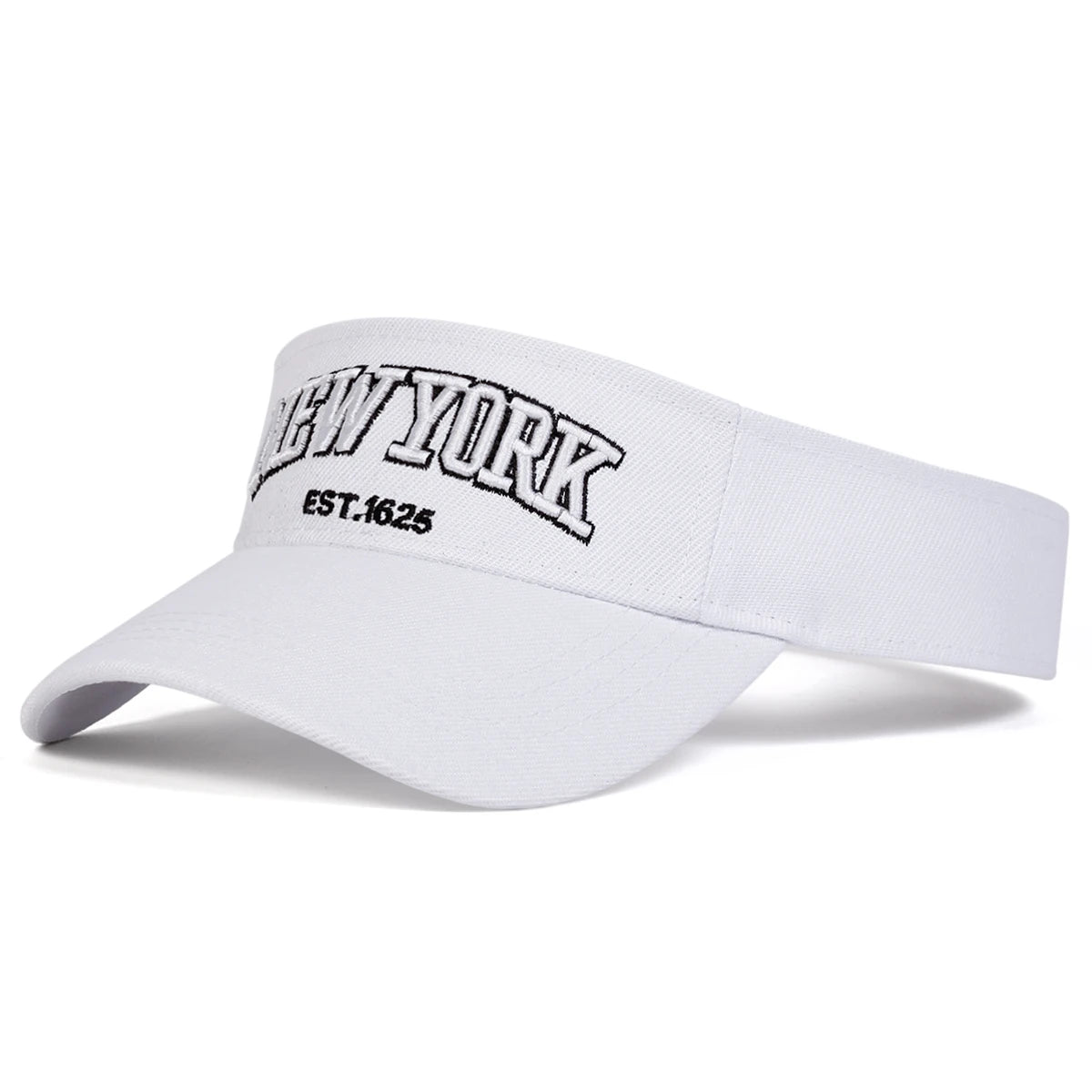 Unisex New York Embroidery Empty Cap Sport Visor Adjustable Sunscreen