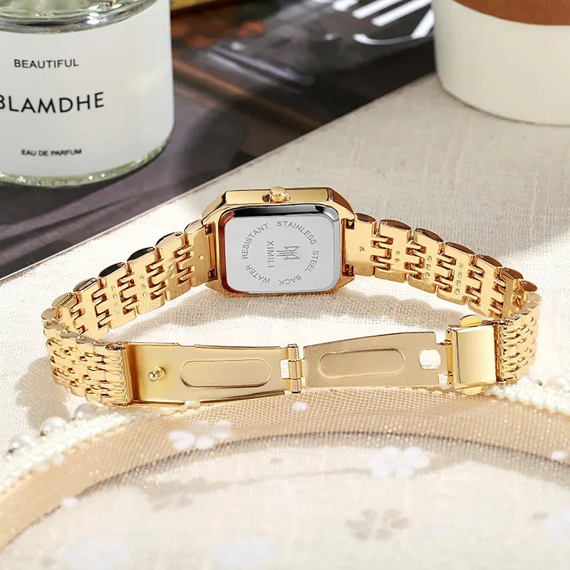 Brand Strap Watch Women Luxury Quartz Fashion Square