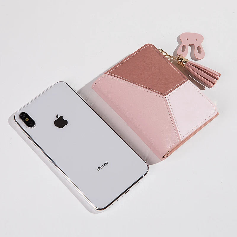 Wallet PU Leather Women Purses Card Holder Foldable Portable Coin