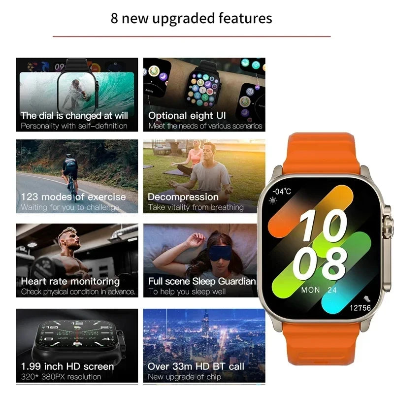 LAXASFIT T900 Ultra Smartwatch Bluetooth Android IOS Unissex