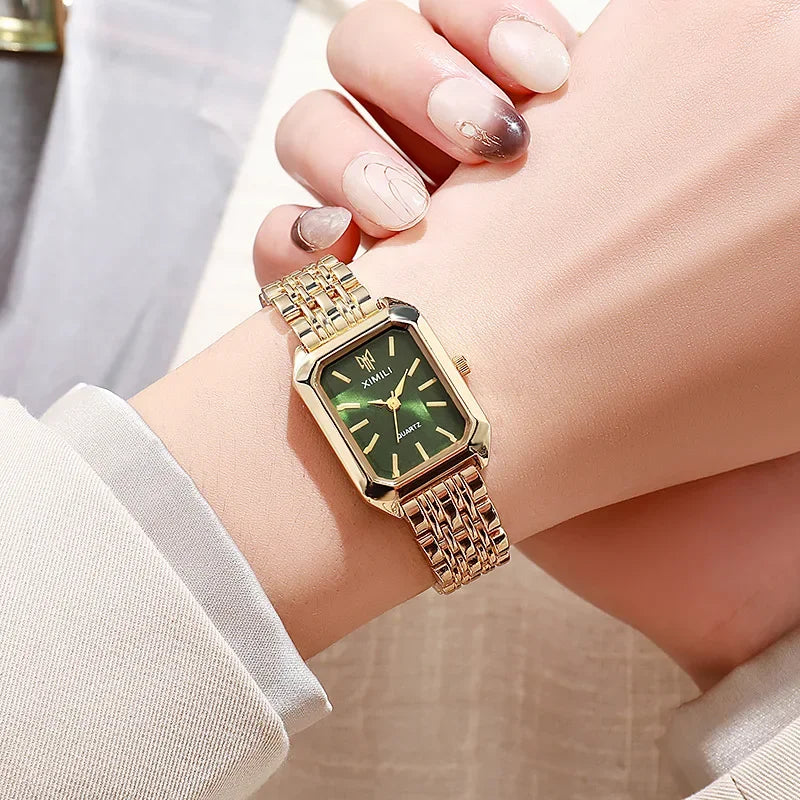Brand Strap Watch Women Luxury Quartz Fashion Square