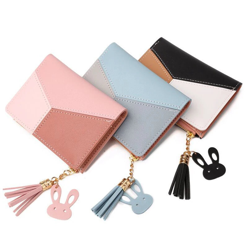 Wallet PU Leather Women Purses Card Holder Foldable Portable Coin