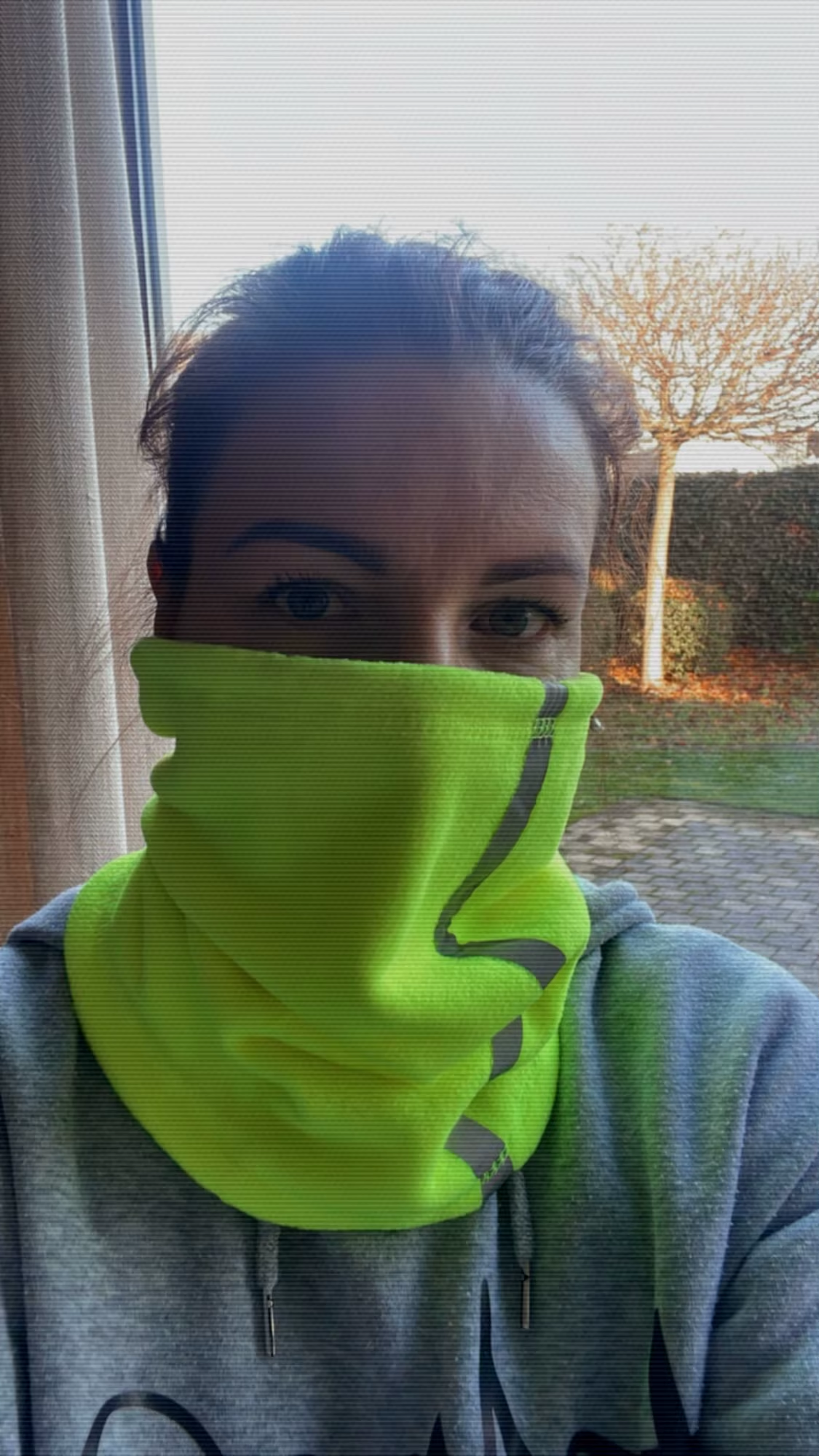 Scarf Neck Reflective Bandana Unisex Cover Adjustable Warm Fleece