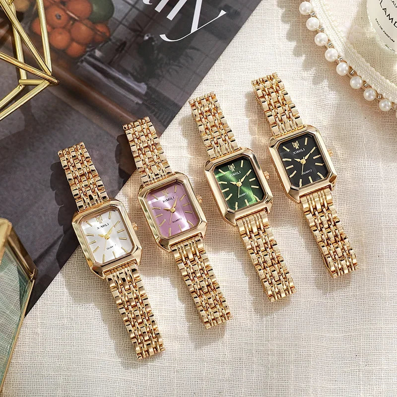 Brand Strap Watch Women Luxury Quartz Fashion Square