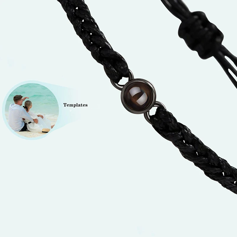 Adjustable Round Bracelet With Custom Photo
