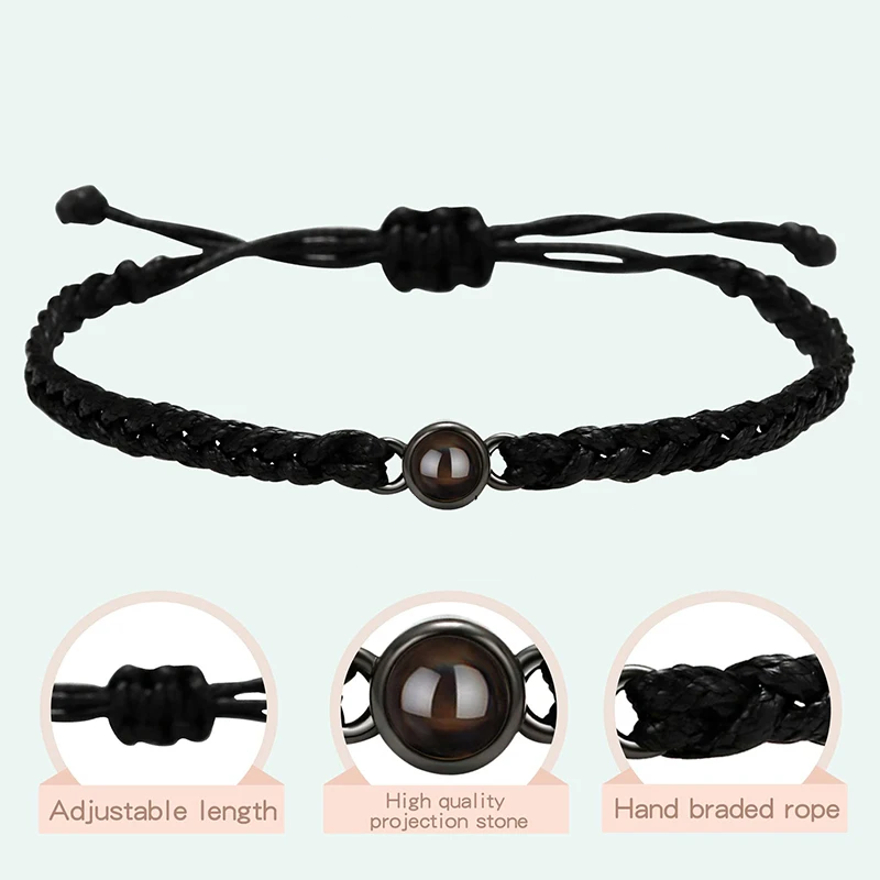 Adjustable Round Bracelet With Custom Photo