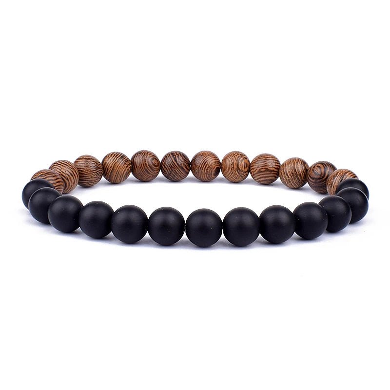 Men's Volcanic Stone Bracelet 8mm Ball