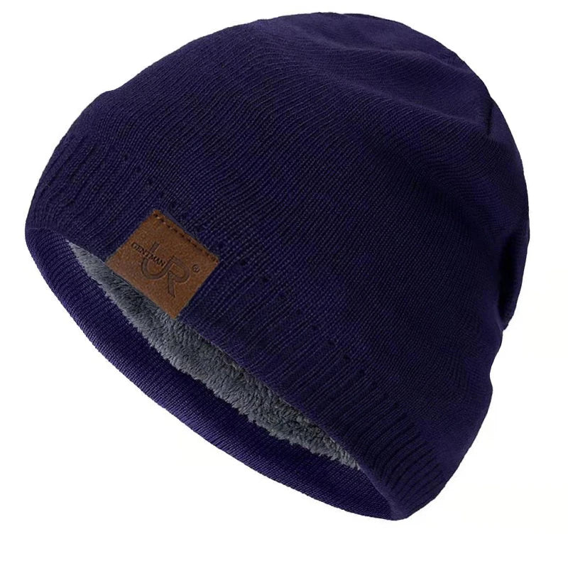Unisex URGENTMAN Labal Winter Solid Color Knitted Beanie Wool
