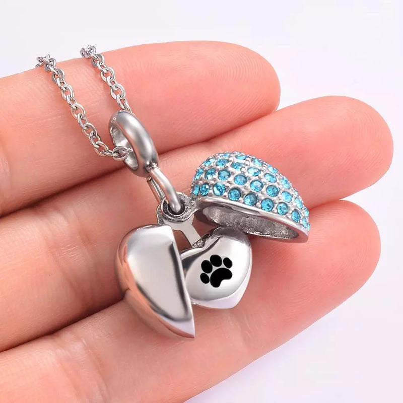 Custom Heart Opening Pendant Urn For Pet Ashes