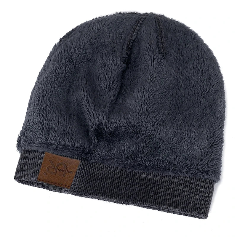 Unisex URGENTMAN Labal Winter Solid Color Knitted Beanie Wool