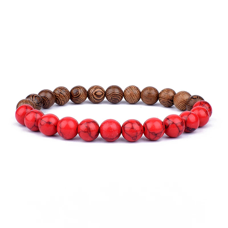 Men's Volcanic Stone Bracelet 8mm Ball