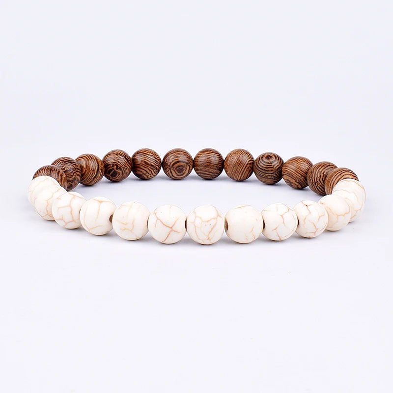 Men's Volcanic Stone Bracelet 8mm Ball