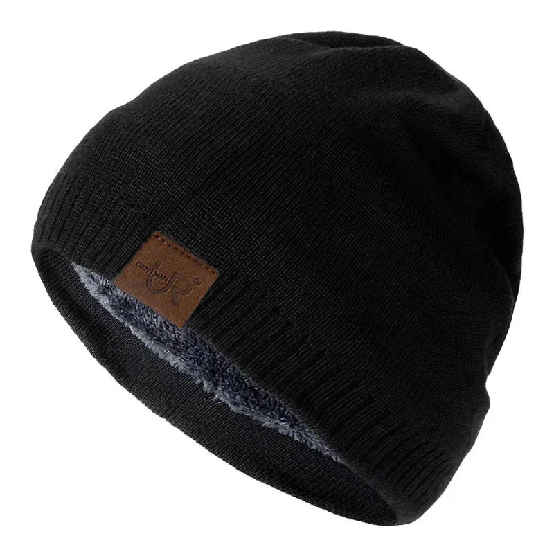 Unisex URGENTMAN Labal Winter Solid Color Knitted Beanie Wool