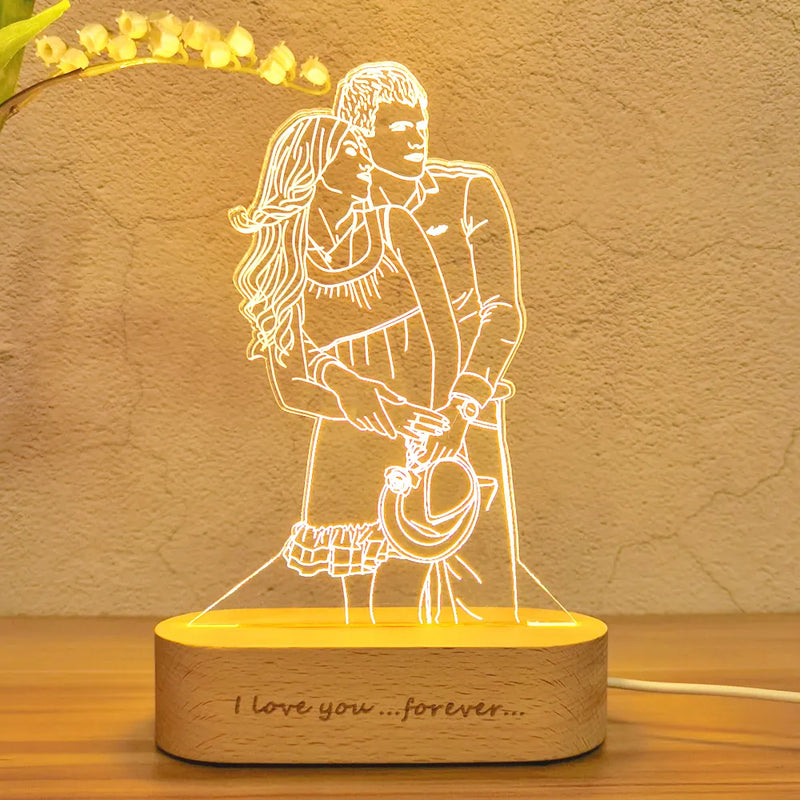 Personalized Photo Plaque And Phrase With Lighting