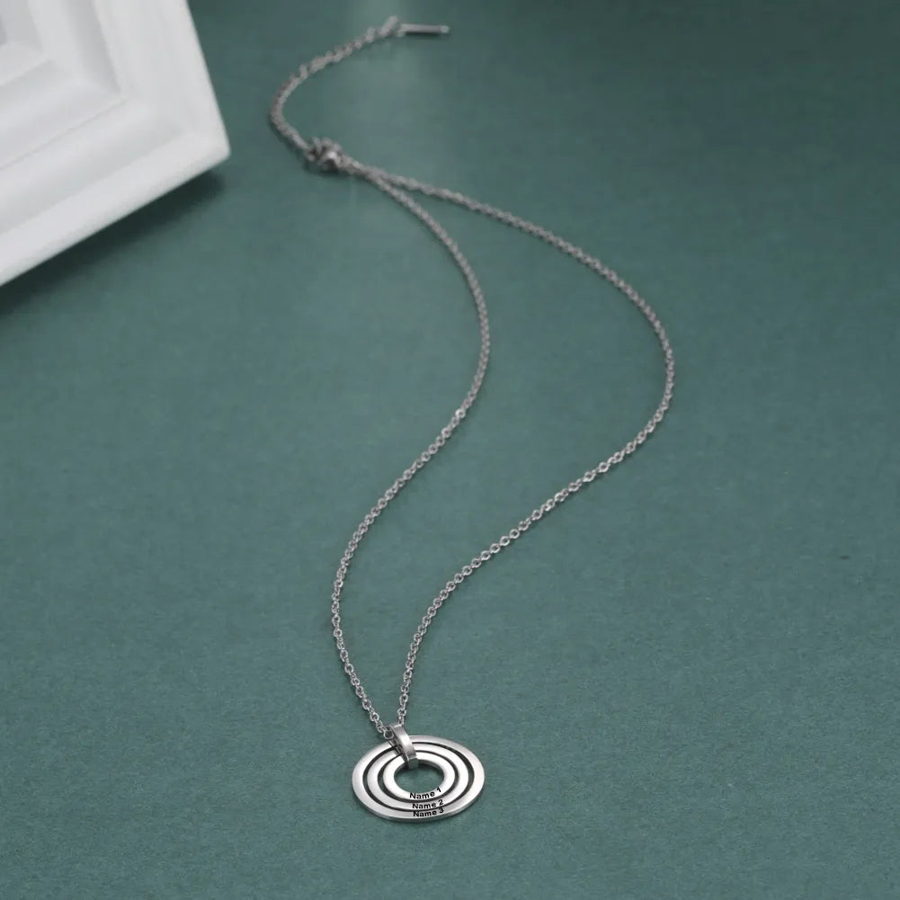 Women's Personalized Name Necklace Rings