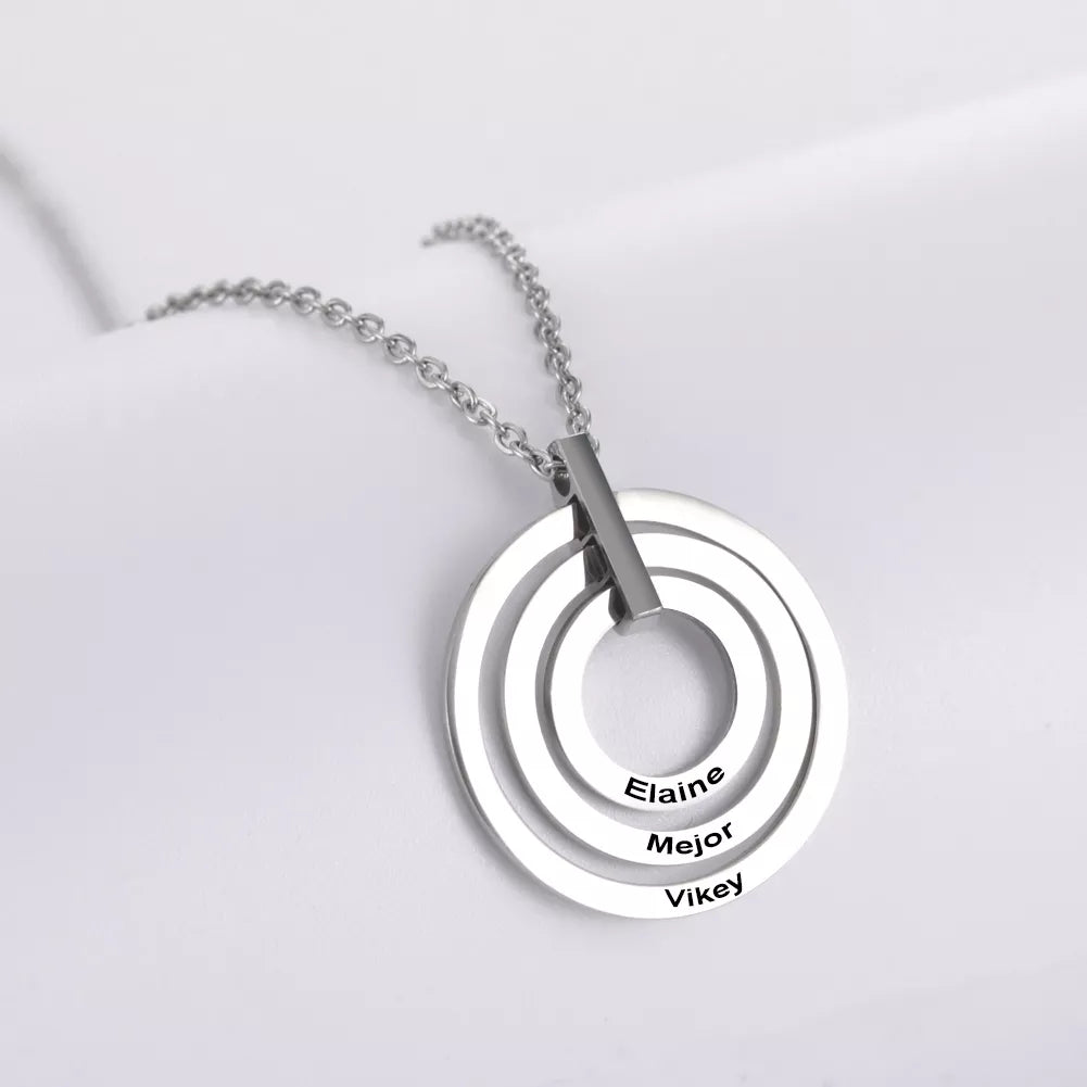 Women's Personalized Name Necklace Rings