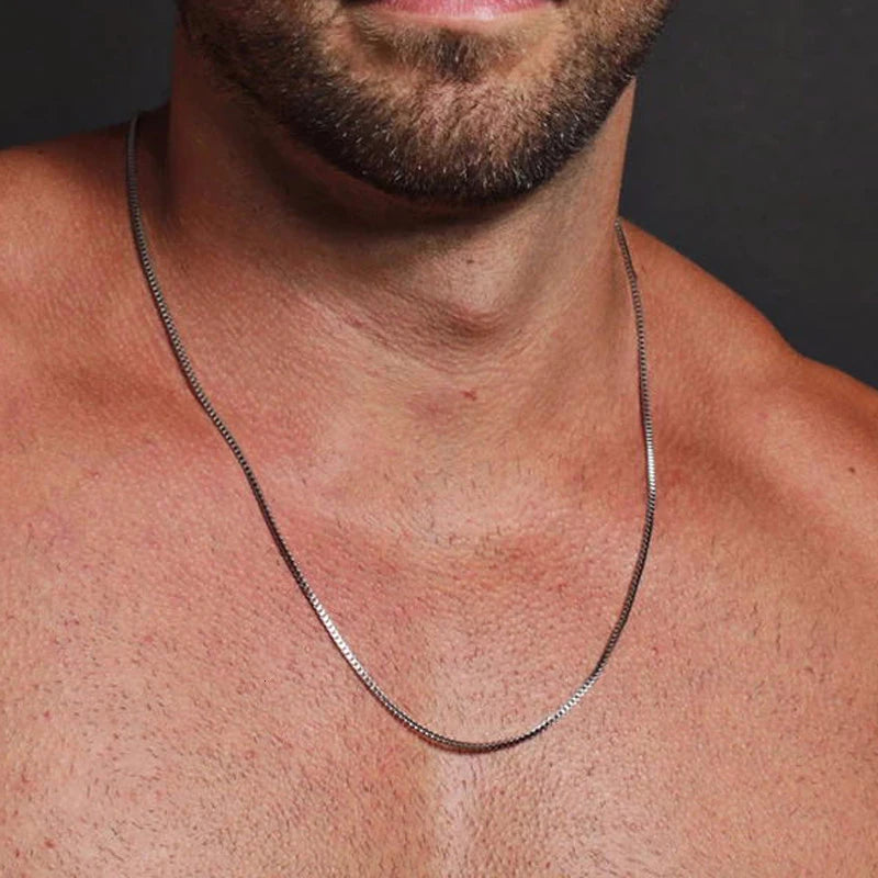Elegant Class Men's Thin Chain Necklace
