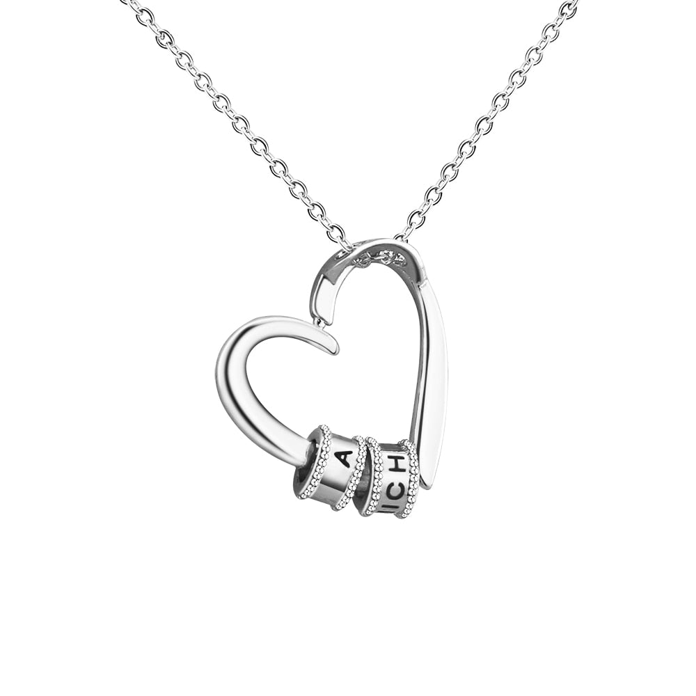 Colar Nome de Quem Você Ama Personalizado Coração Argola Feminino - HAS SHOP