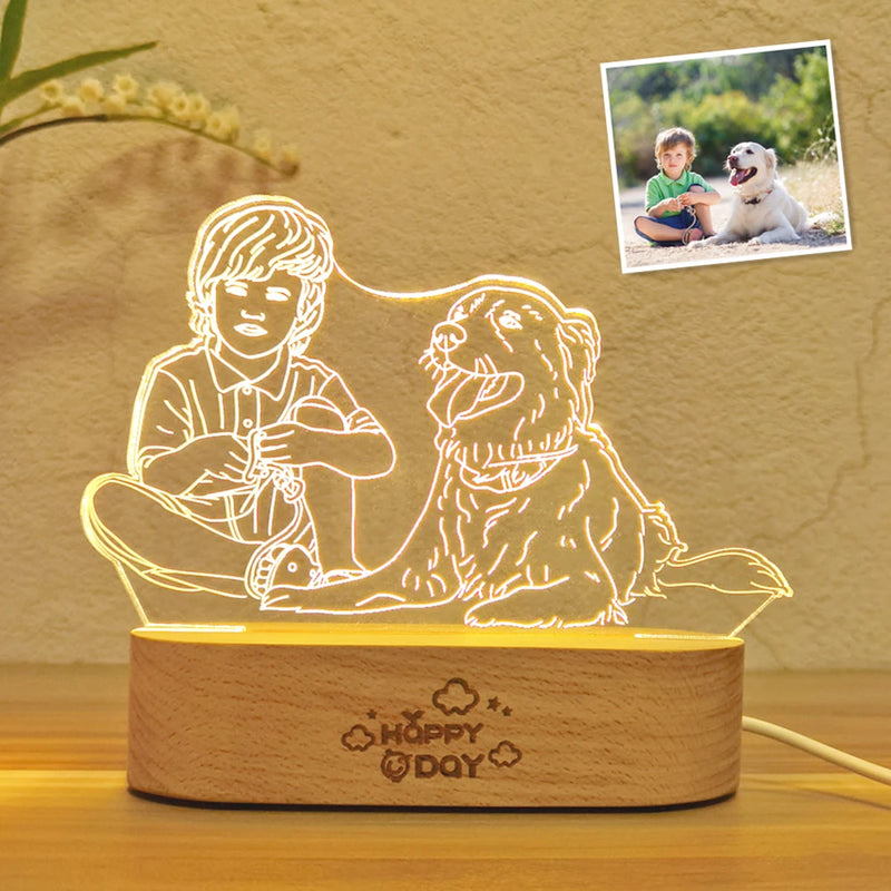 Personalized Photo Plaque And Phrase With Lighting