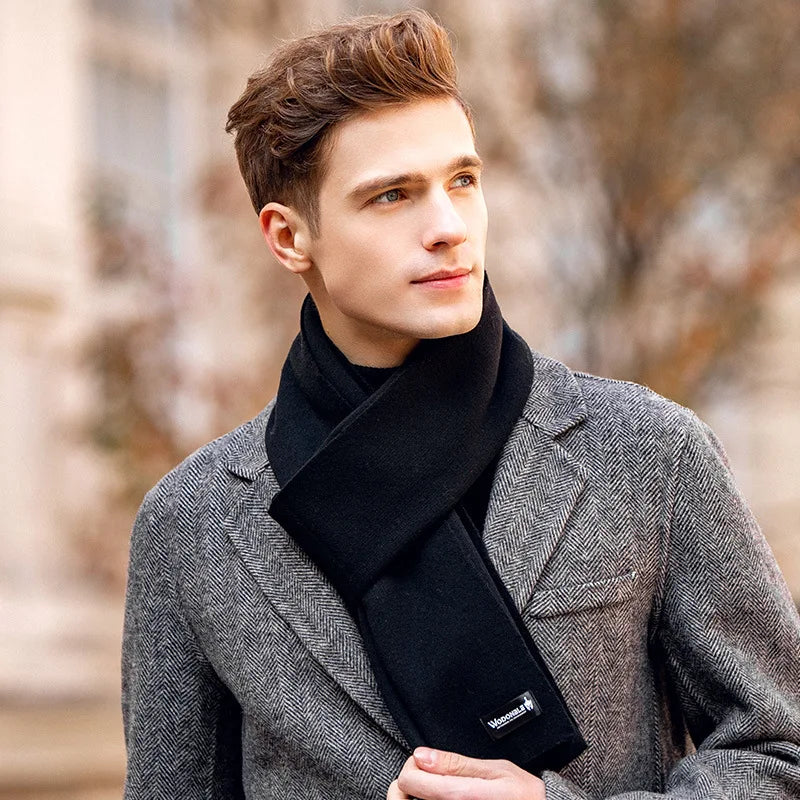 Maikun Wool Scarf Men's Winter Cold-Proof Warm Cashmere