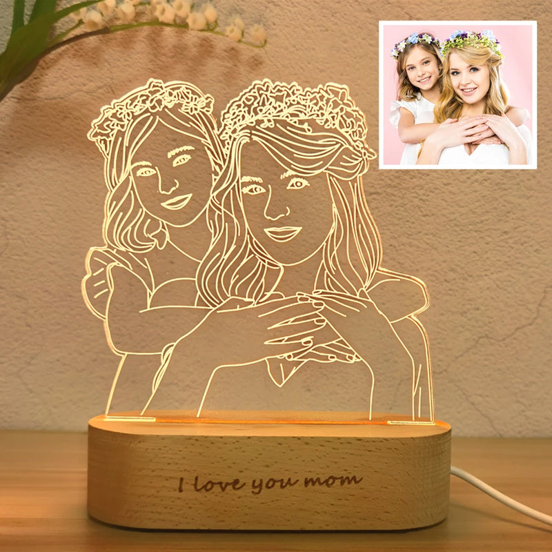 Personalized Photo Plaque And Phrase With Lighting