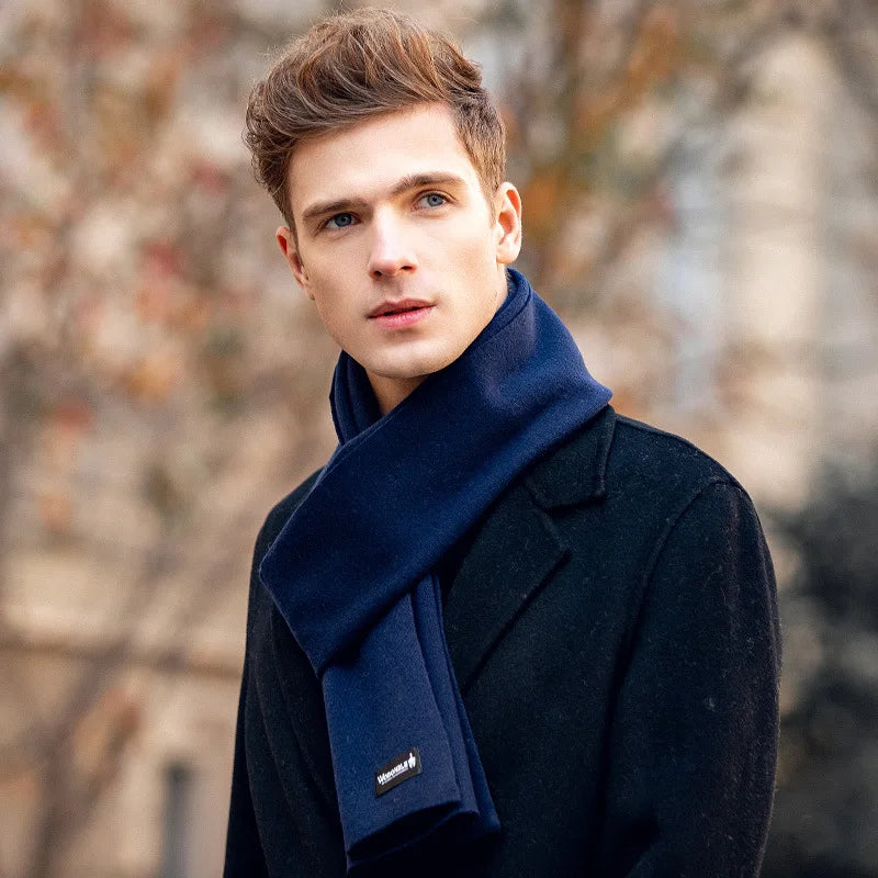 Maikun Wool Scarf Men's Winter Cold-Proof Warm Cashmere