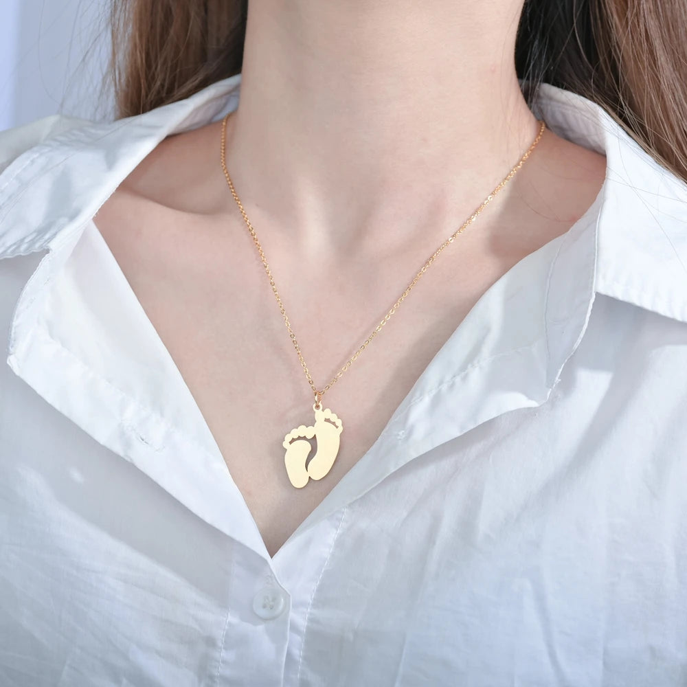 Personalized Name Necklace Women's Foot