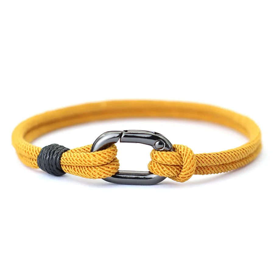 Elegant Rope and Clip 4mm Modern Men's Bracelet