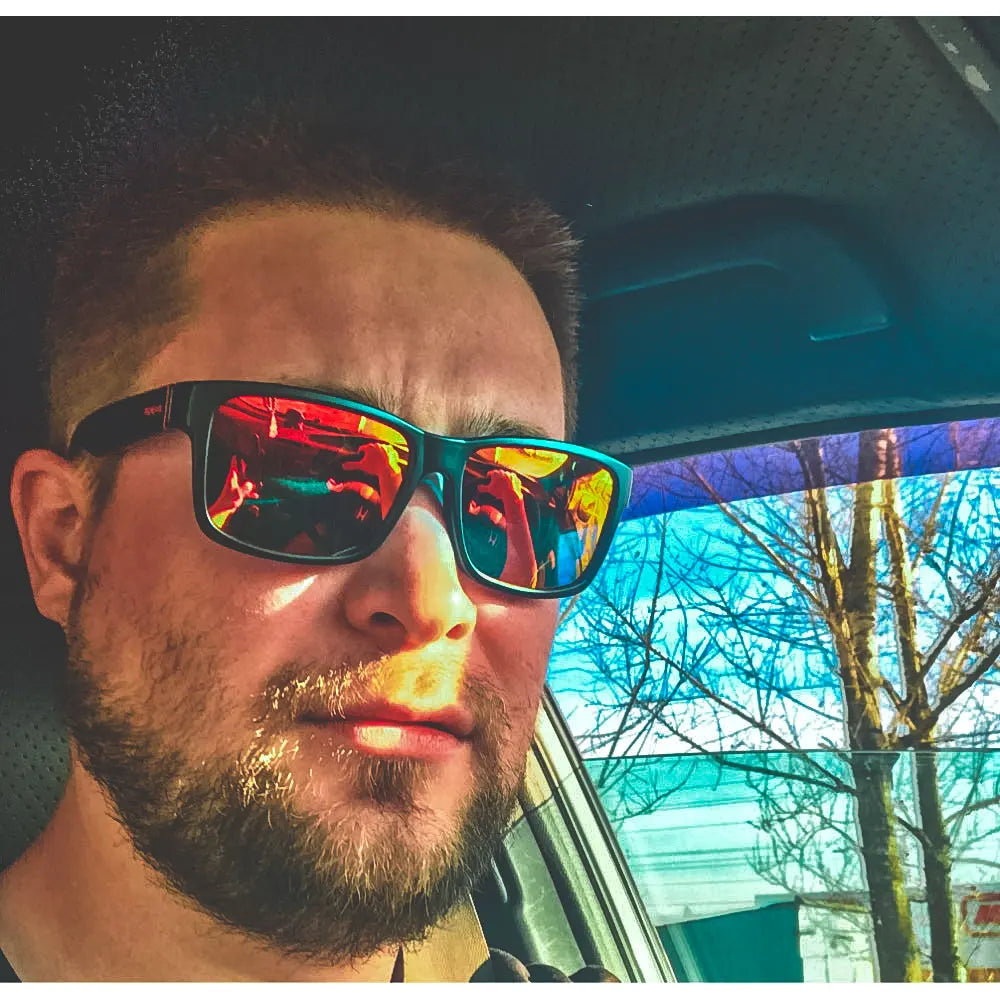 KDEAM Sunglasses Unisex UV400 Polarized Square Lens Photochromic