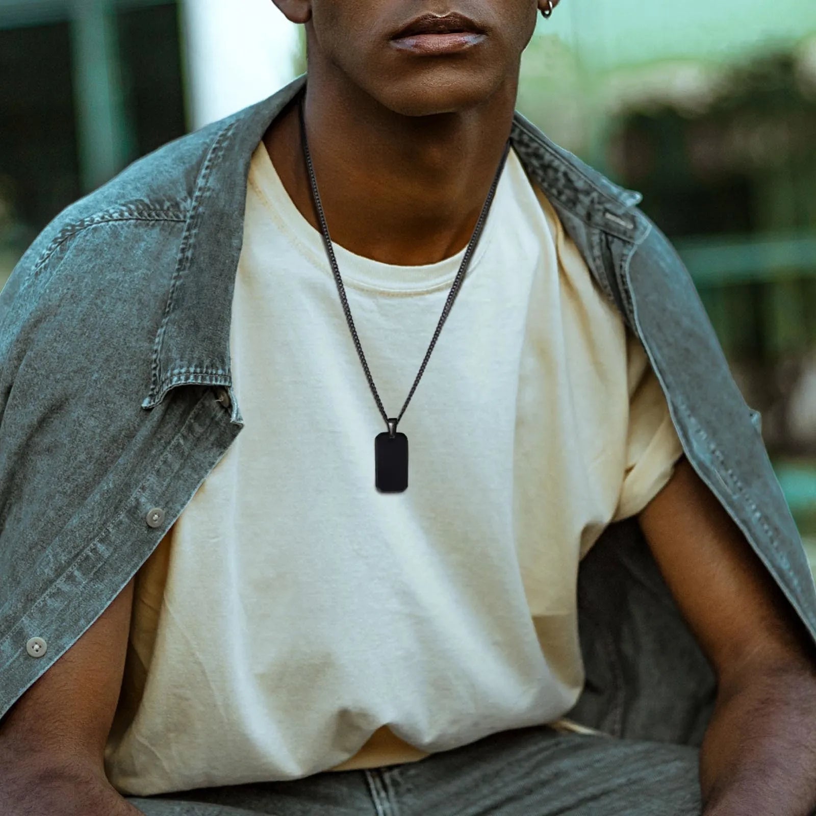 Men's Elegant Geometric Modern Cuban Necklace