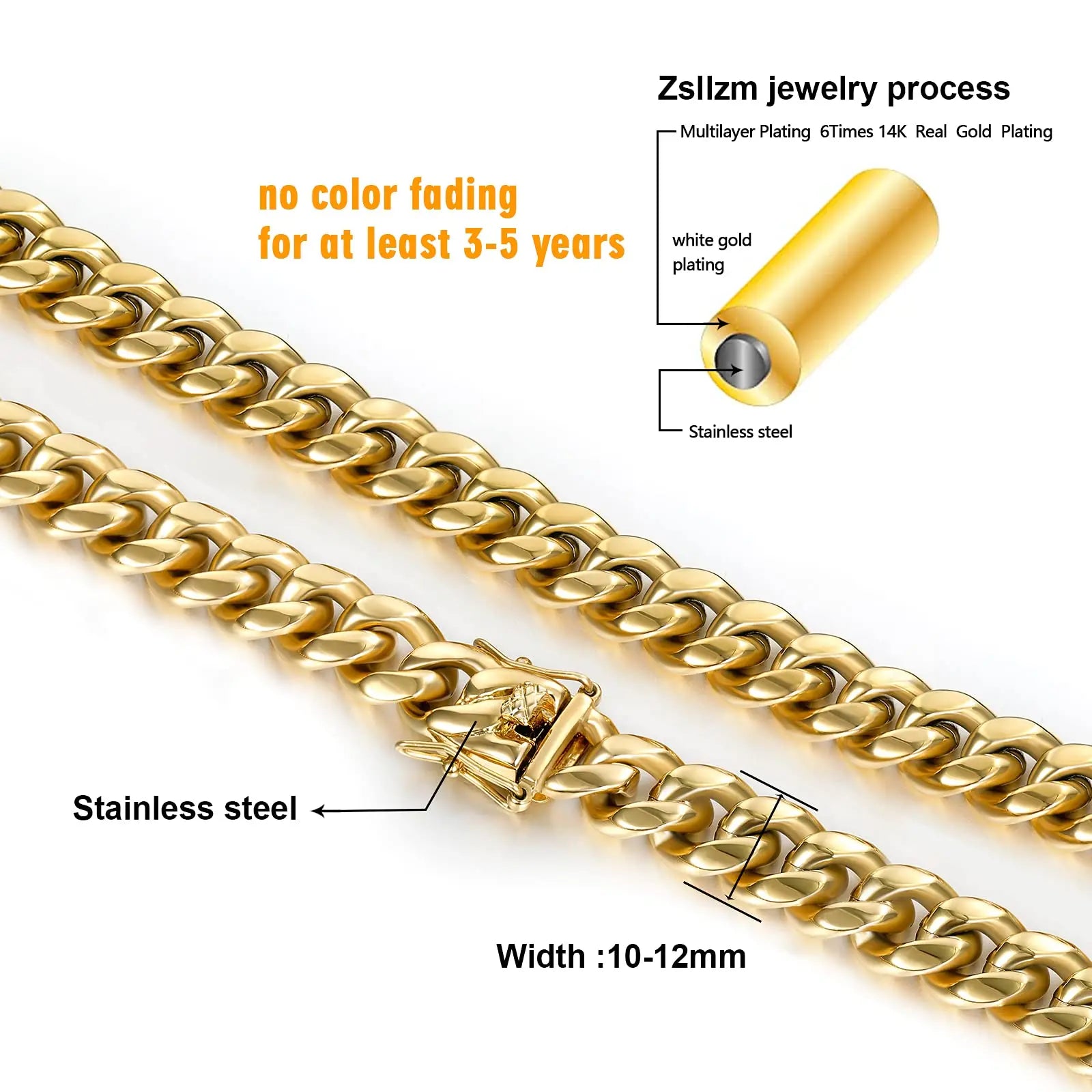 Miami Gold Curb Cuban Bracelet