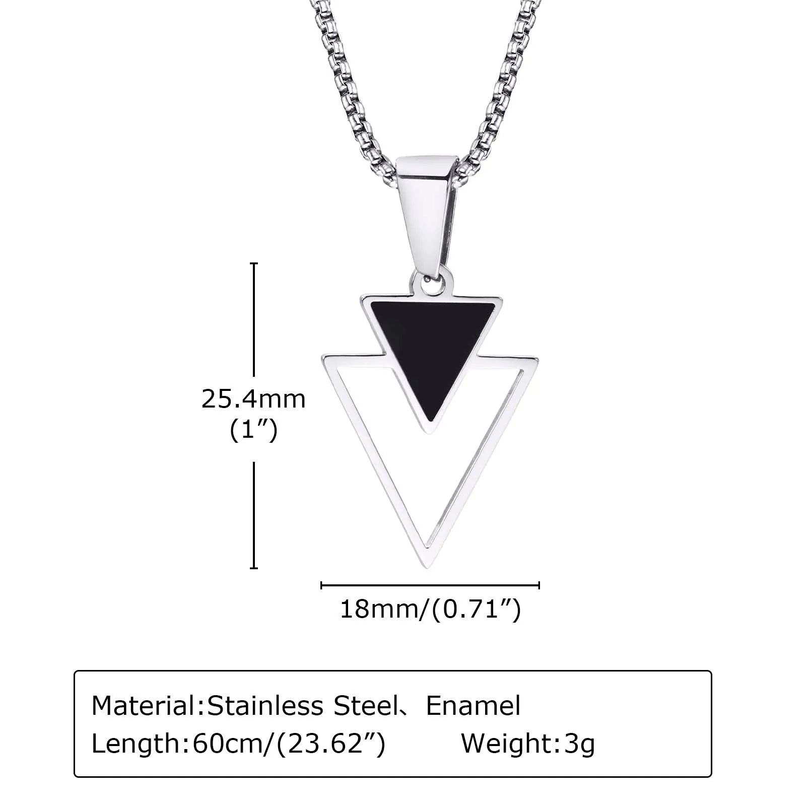 Men's Modern 3D Triangle Elegant Necklace