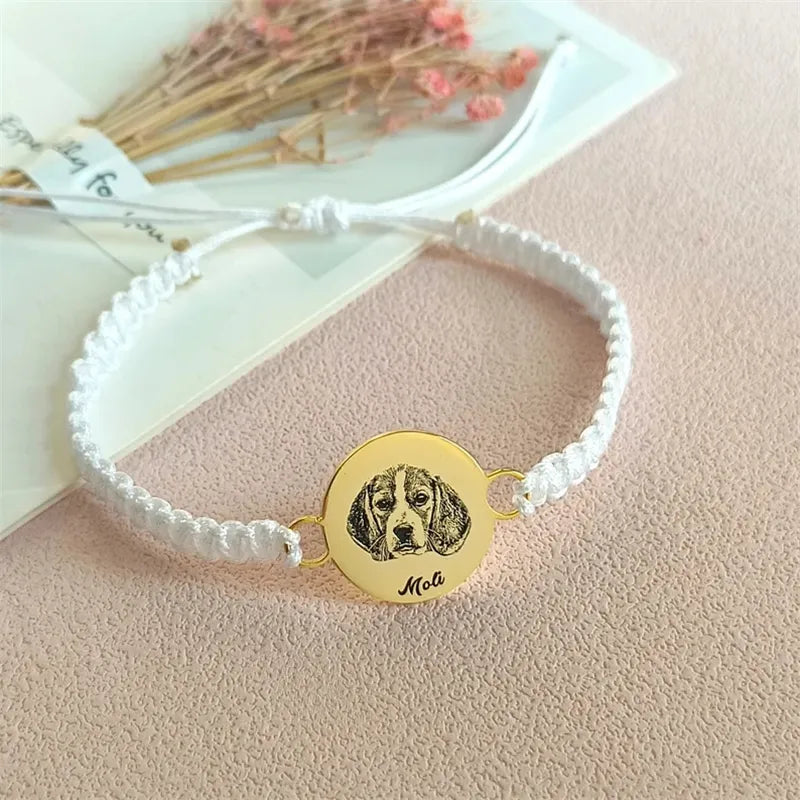 Personalized Pet Name Photo Bracelet Souvenir