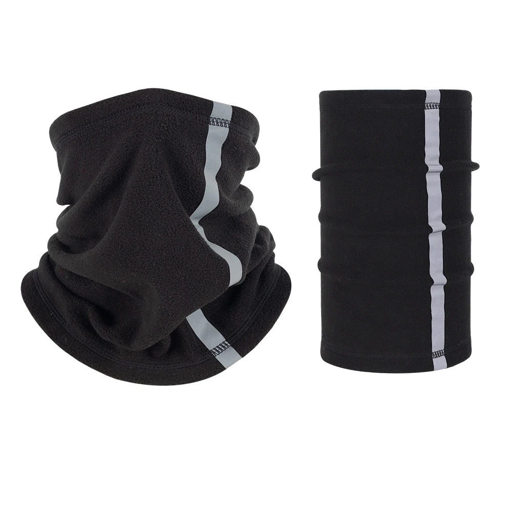 Scarf Neck Reflective Bandana Unisex Cover Adjustable Warm Fleece