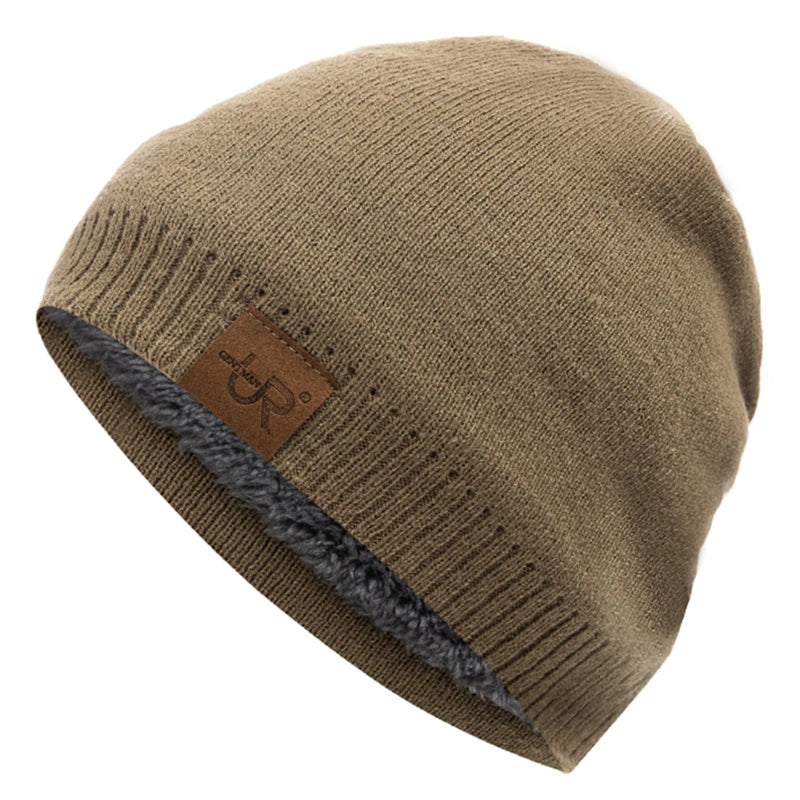 Unisex URGENTMAN Labal Winter Solid Color Knitted Beanie Wool