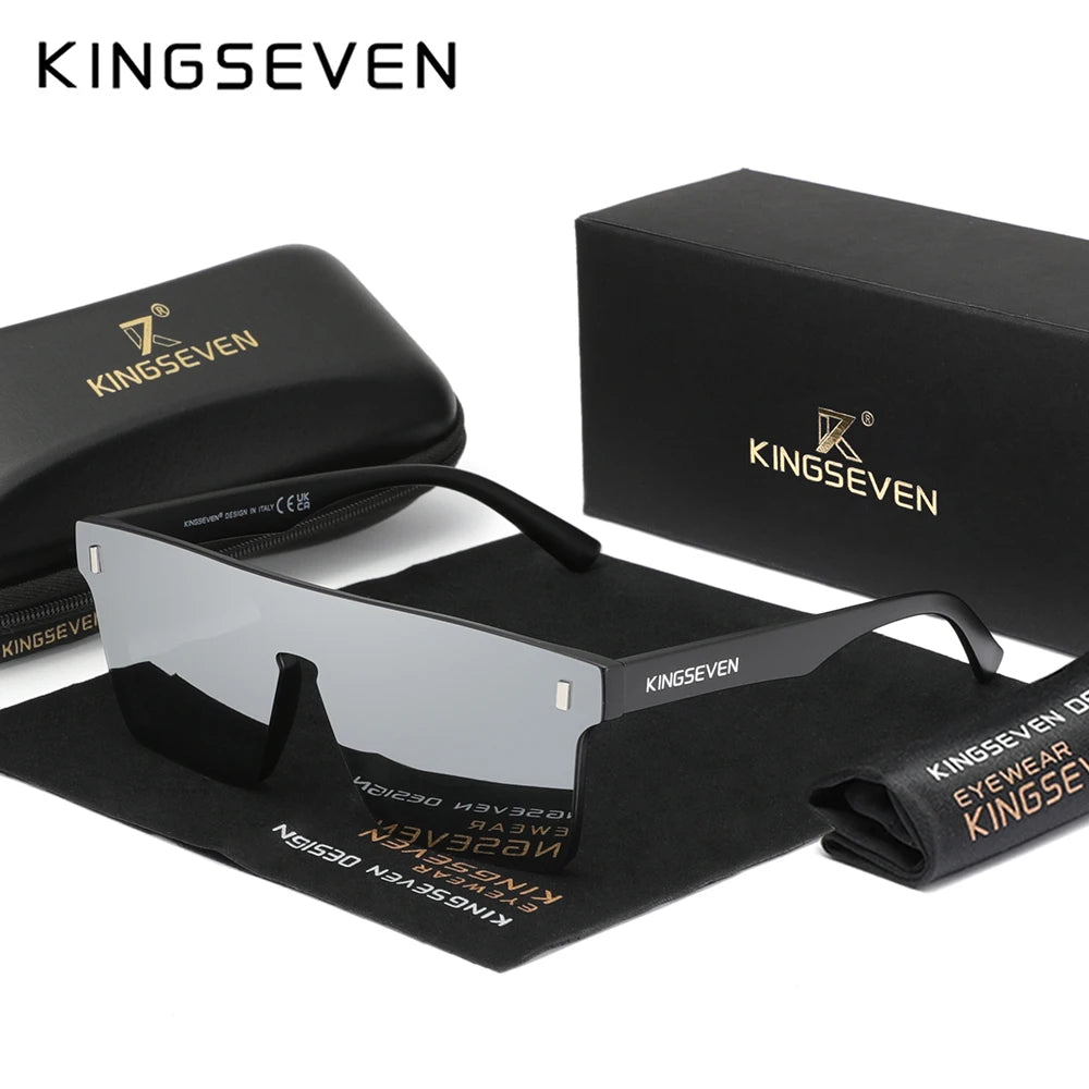 Fashion Rimless Sunglasses Unisex UV400 Polarized Square Lens