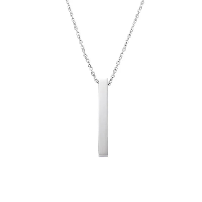 Men's Modern Minimalist 3D Bar Necklace