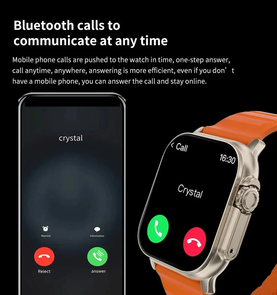 LAXASFIT T900 Ultra Smartwatch Bluetooth Android IOS Unissex