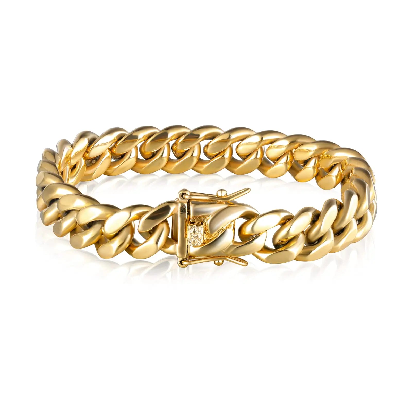 Miami Gold Curb Cuban Bracelet